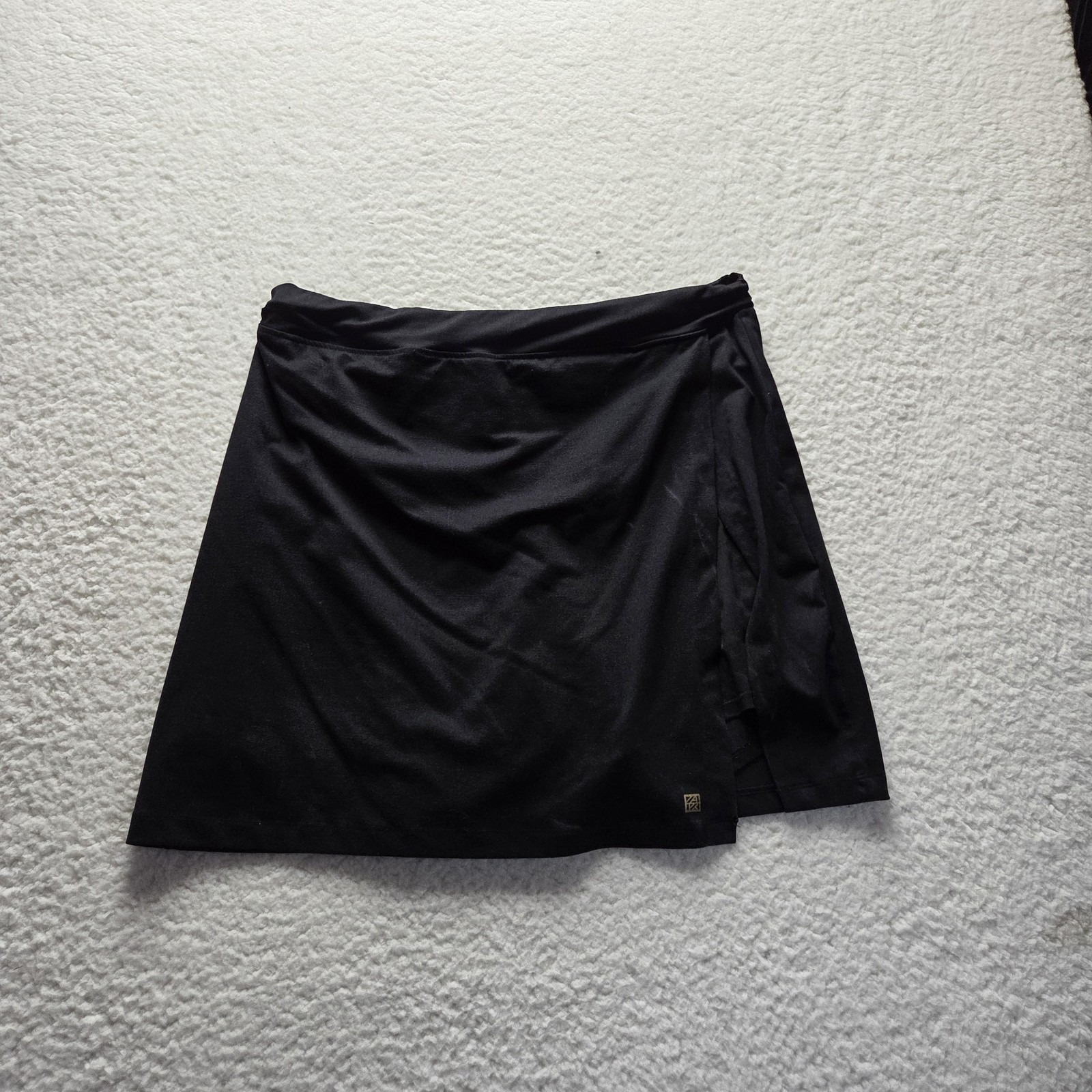 Anne Klein Ak Sport Skort Womens Large Black Solid Athletic Lined Stretch Tennis